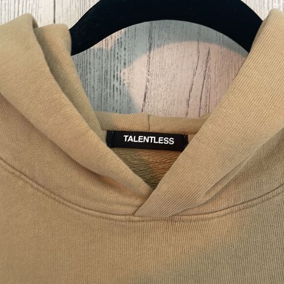 Nwt- Talentless Border Wash Heavyweight Hoodie Men's Size Large In Color Sand. - Picture 6 of 8
